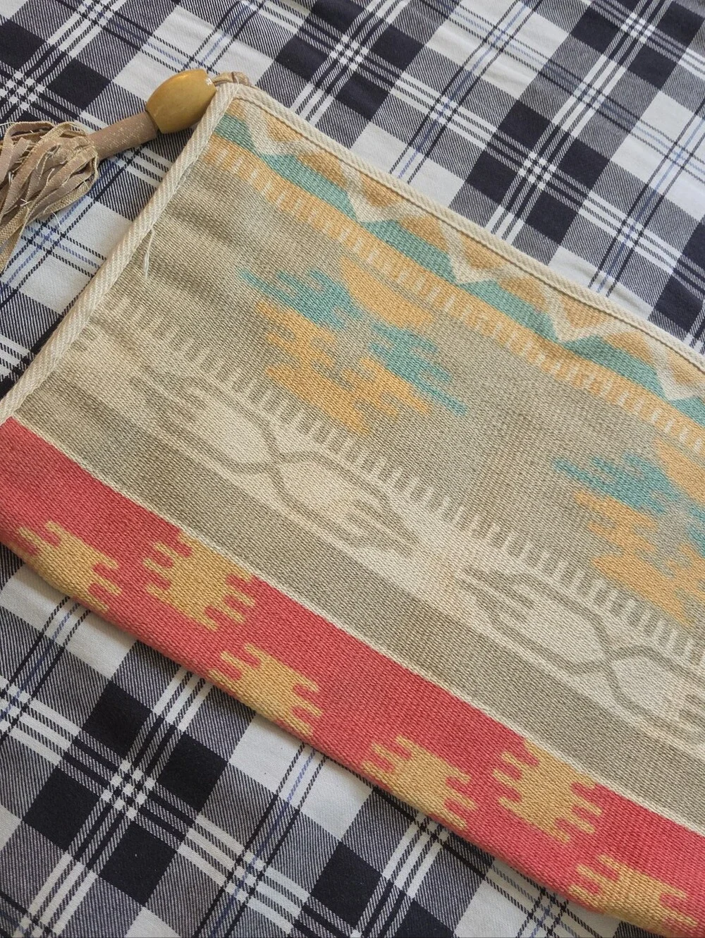 Southwestern Cotton Tribal Aztec Print Clutch